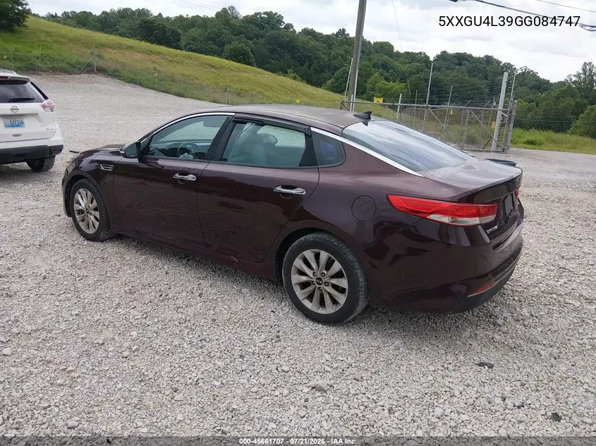 2016 Kia Optima Ex VIN: 5XXGU4L39GG084747 Lot: 45661707