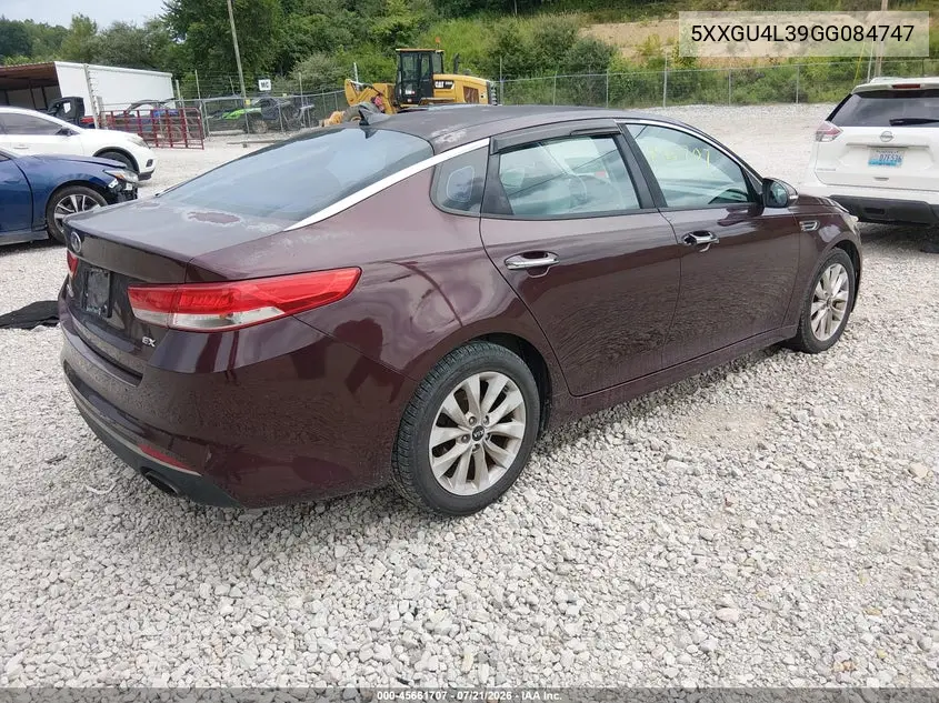 2016 Kia Optima Ex VIN: 5XXGU4L39GG084747 Lot: 45661707