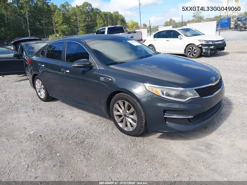 2016 Kia Optima Lx VIN: 5XXGT4L33GG049060 Lot: 45689741