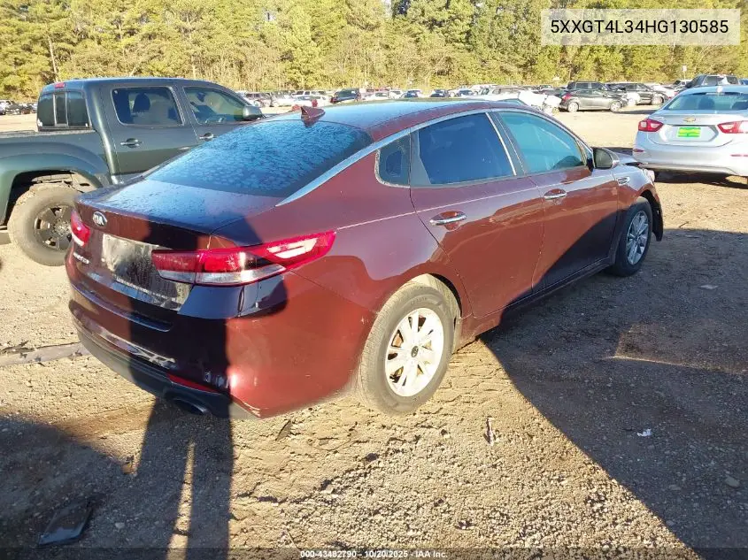 5XXGT4L34HG130585 2017 Kia Optima Lx