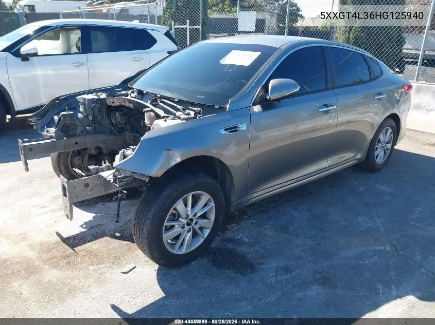 5XXGT4L36HG125940 2017 Kia Optima Lx