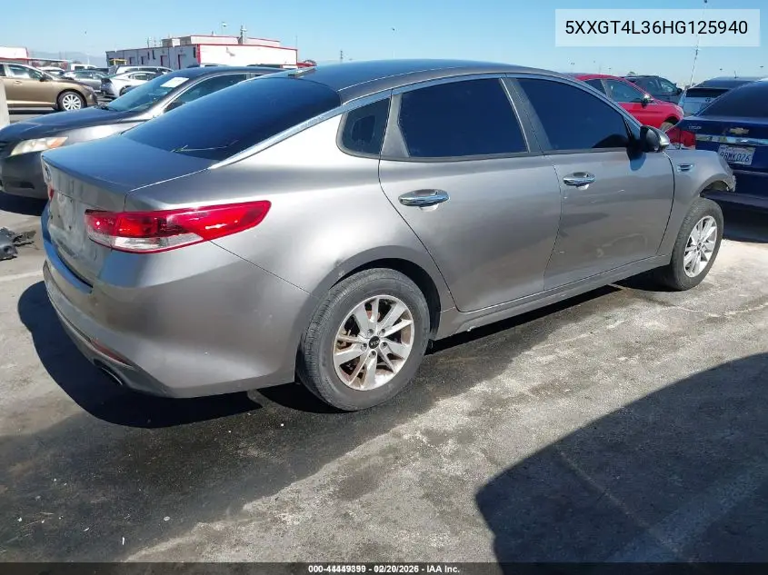 5XXGT4L36HG125940 2017 Kia Optima Lx
