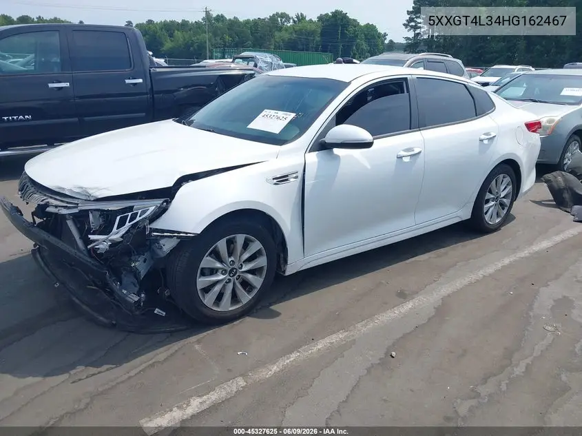 2017 Kia Optima Lx VIN: 5XXGT4L34HG162467 Lot: 45327625