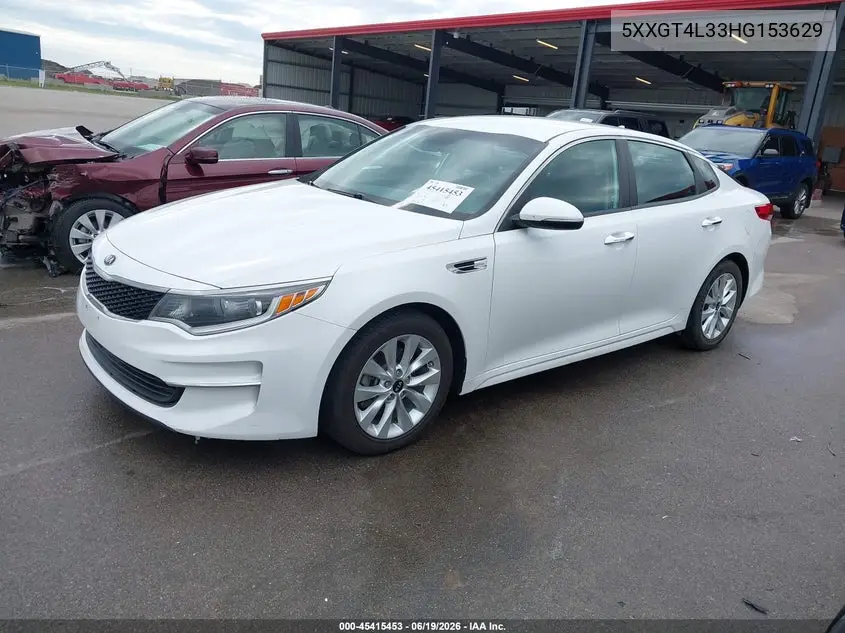 2017 Kia Optima Lx VIN: 5XXGT4L33HG153629 Lot: 45415453