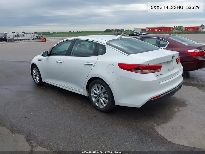 2017 Kia Optima Lx VIN: 5XXGT4L33HG153629 Lot: 45415453