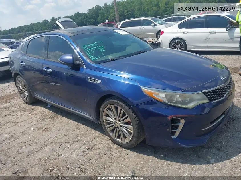 2017 Kia Optima Sxl Turbo VIN: 5XXGV4L26HG142299 Lot: 45521610
