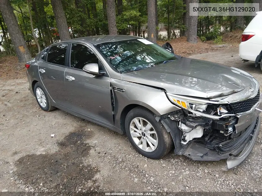 2017 Kia Optima Lx VIN: 5XXGT4L36HG129020 Lot: 45566699