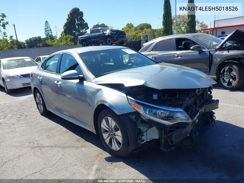 2017 Kia Optima Hybrid VIN: KNAGT4LE5H5018526 Lot: 45570507