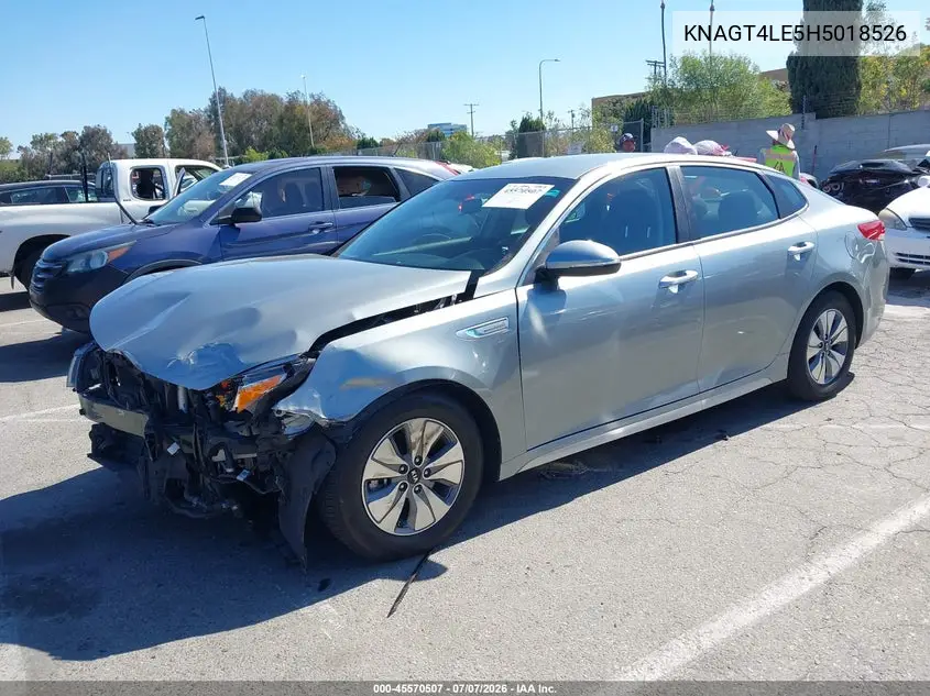 2017 Kia Optima Hybrid VIN: KNAGT4LE5H5018526 Lot: 45570507