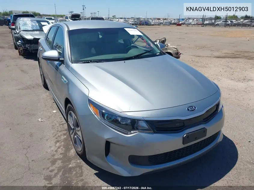 2017 Kia Optima Plug-In Hybrid Ex VIN: KNAGV4LDXH5012903 Lot: 45667242