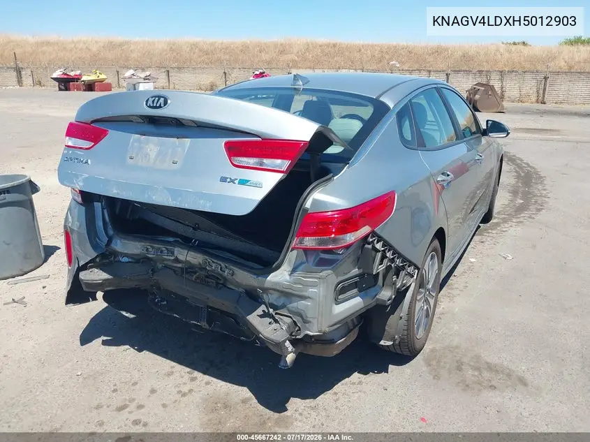 2017 Kia Optima Plug-In Hybrid Ex VIN: KNAGV4LDXH5012903 Lot: 45667242