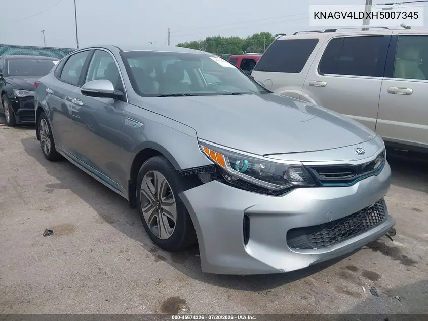 2017 Kia Optima Plug-In Hybrid Ex VIN: KNAGV4LDXH5007345 Lot: 45674326