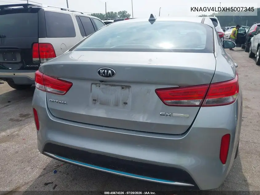 2017 Kia Optima Plug-In Hybrid Ex VIN: KNAGV4LDXH5007345 Lot: 45674326