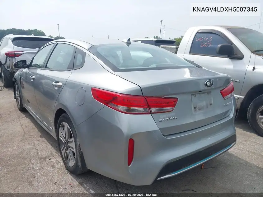 2017 Kia Optima Plug-In Hybrid Ex VIN: KNAGV4LDXH5007345 Lot: 45674326