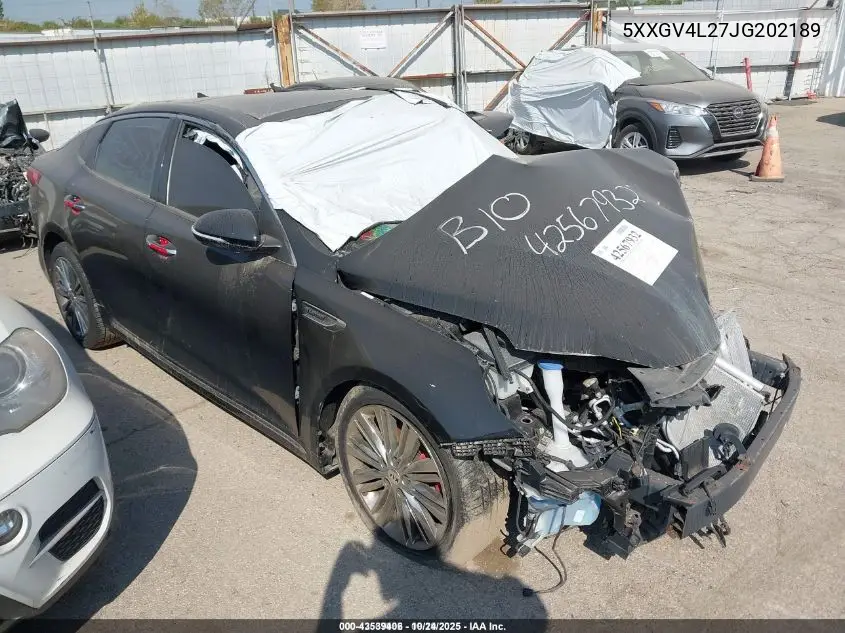 5XXGV4L27JG202189 2018 Kia Optima Sx Turbo