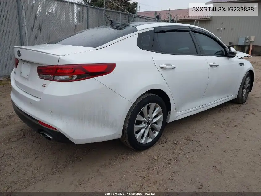 5XXGT4L3XJG233838 2018 Kia Optima S