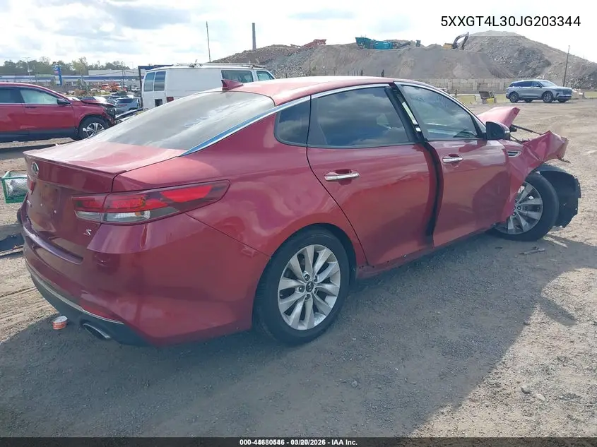 5XXGT4L30JG203344 2018 Kia Optima S