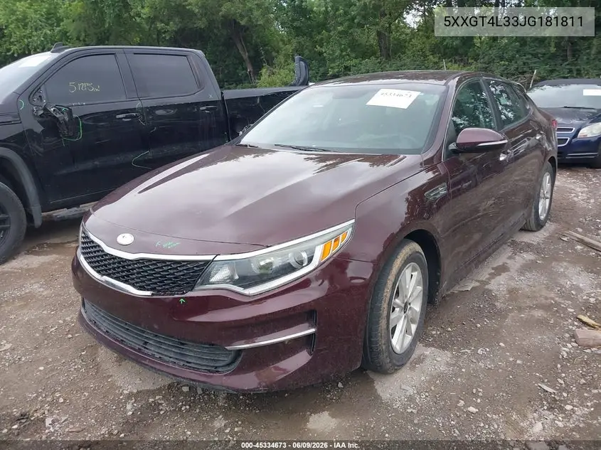 2018 Kia Optima Lx VIN: 5XXGT4L33JG181811 Lot: 45334673