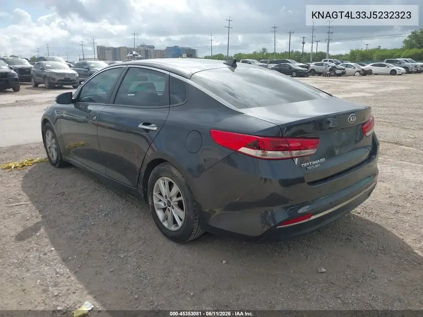 2018 Kia Optima Lx VIN: KNAGT4L33J5232323 Lot: 45353081