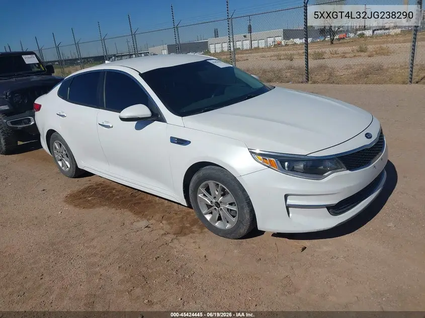 2018 Kia Optima Lx VIN: 5XXGT4L32JG238290 Lot: 45424445