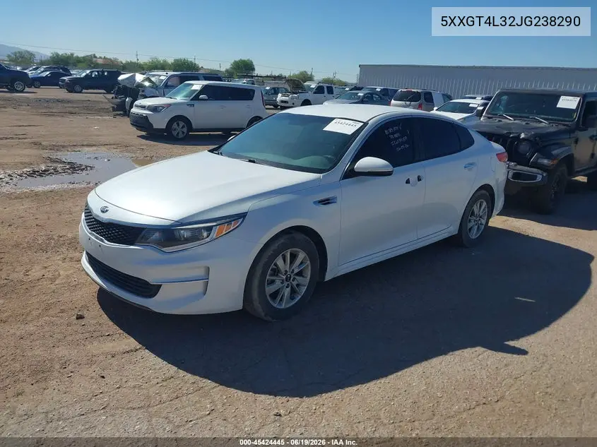2018 Kia Optima Lx VIN: 5XXGT4L32JG238290 Lot: 45424445