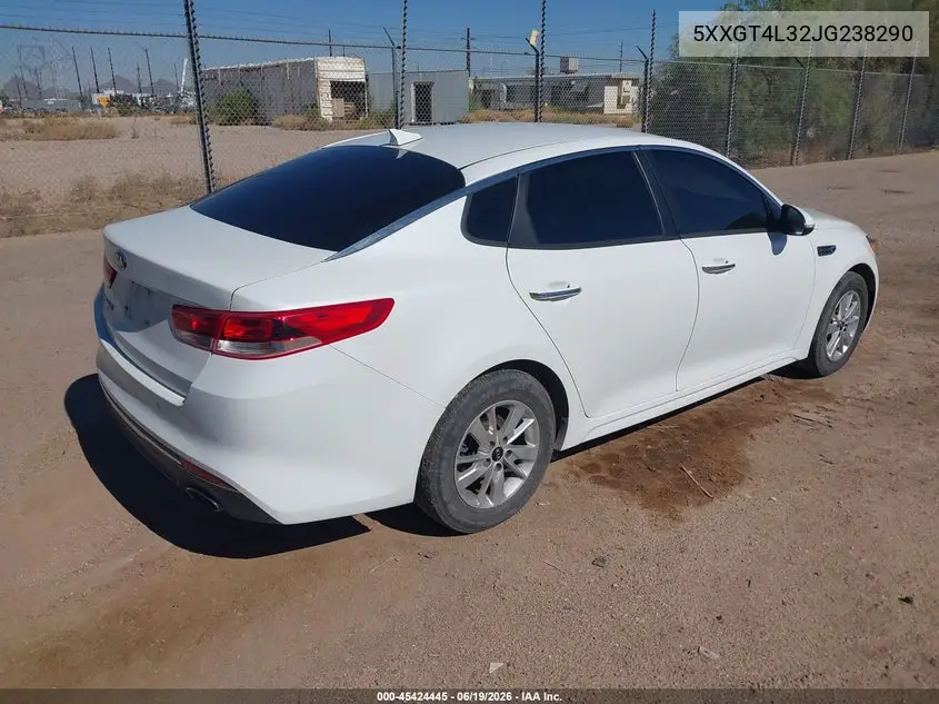 2018 Kia Optima Lx VIN: 5XXGT4L32JG238290 Lot: 45424445