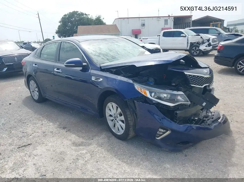 2018 Kia Optima S VIN: 5XXGT4L36JG214591 Lot: 45616209