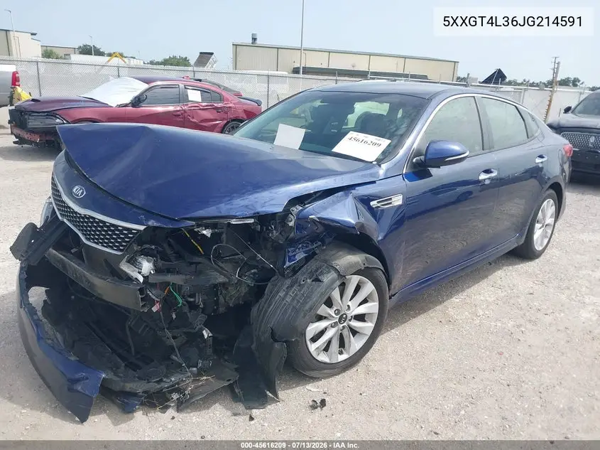 2018 Kia Optima S VIN: 5XXGT4L36JG214591 Lot: 45616209