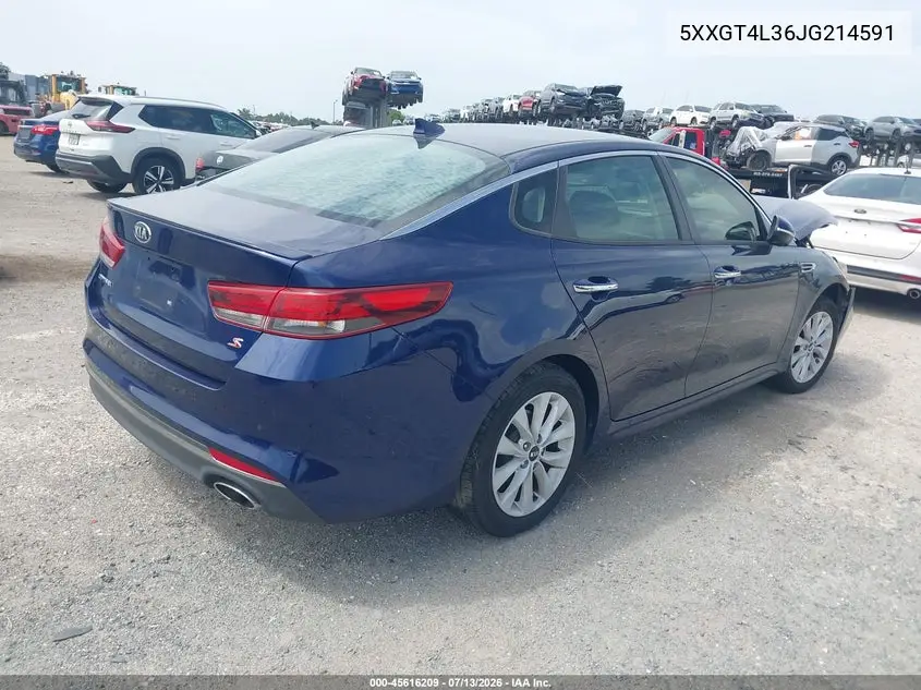 2018 Kia Optima S VIN: 5XXGT4L36JG214591 Lot: 45616209