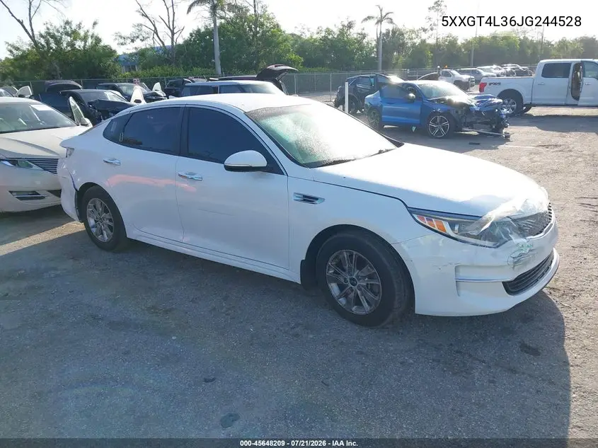2018 Kia Optima Lx VIN: 5XXGT4L36JG244528 Lot: 45648209