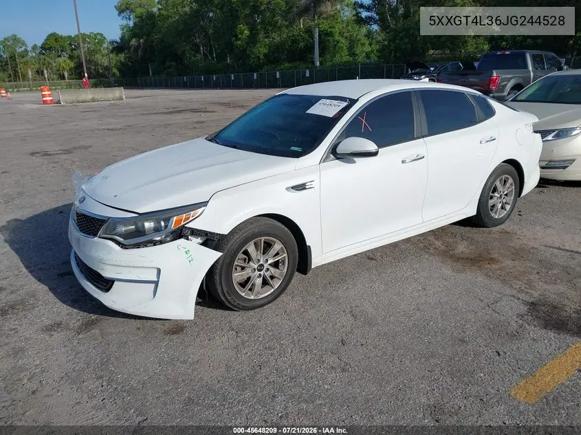 2018 Kia Optima Lx VIN: 5XXGT4L36JG244528 Lot: 45648209