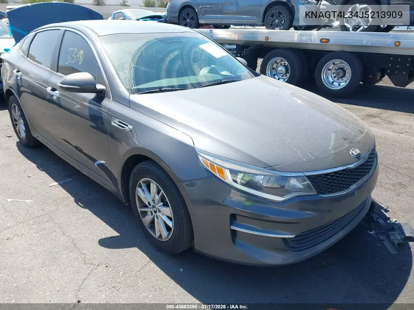2018 Kia Optima Lx VIN: KNAGT4L34J5213909 Lot: 45663390