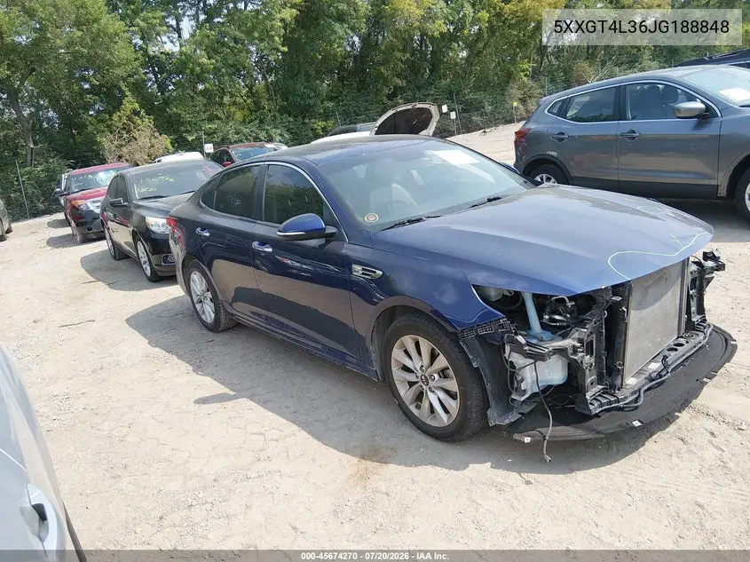 2018 Kia Optima S VIN: 5XXGT4L36JG188848 Lot: 45674270