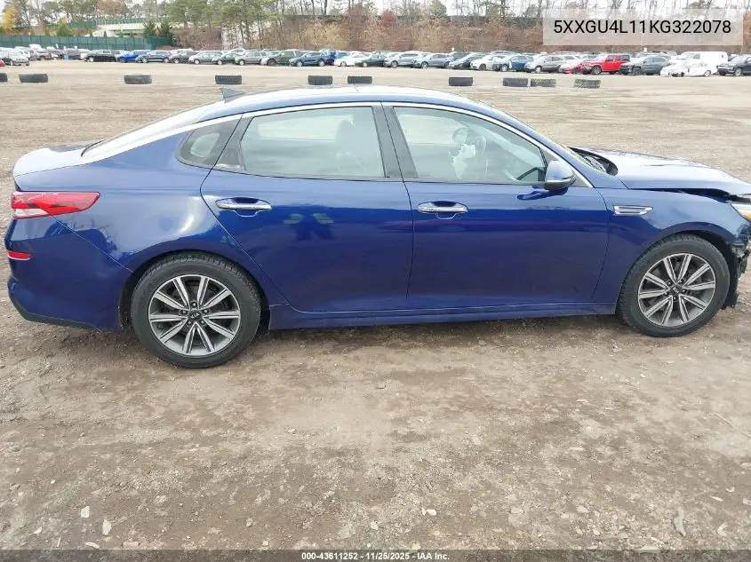 5XXGU4L11KG322078 2019 Kia Optima Ex