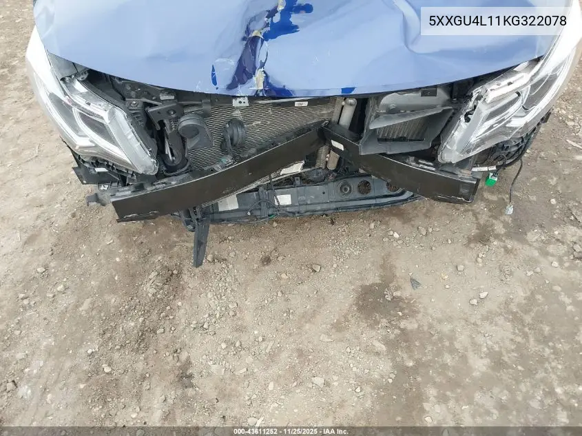 5XXGU4L11KG322078 2019 Kia Optima Ex