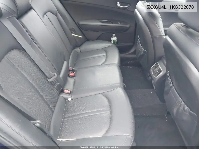 5XXGU4L11KG322078 2019 Kia Optima Ex