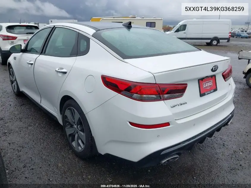 5XXGT4L39KG368259 2019 Kia Optima S