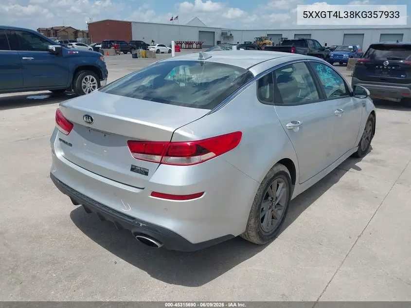2019 Kia Optima Lx VIN: 5XXGT4L38KG357933 Lot: 45315690