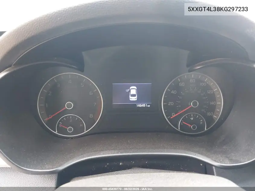 5XXGT4L38KG297233 2019 Kia Optima Lx
