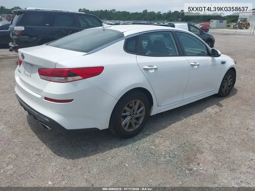 2019 Kia Optima Lx VIN: 5XXGT4L39KG358637 Lot: 45662218
