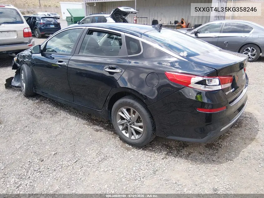 2019 Kia Optima Lx VIN: 5XXGT4L35KG358246 Lot: 45689169