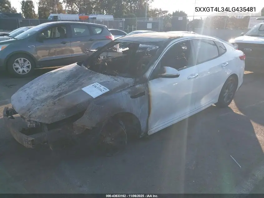 5XXGT4L34LG435481 2020 Kia Optima Lx