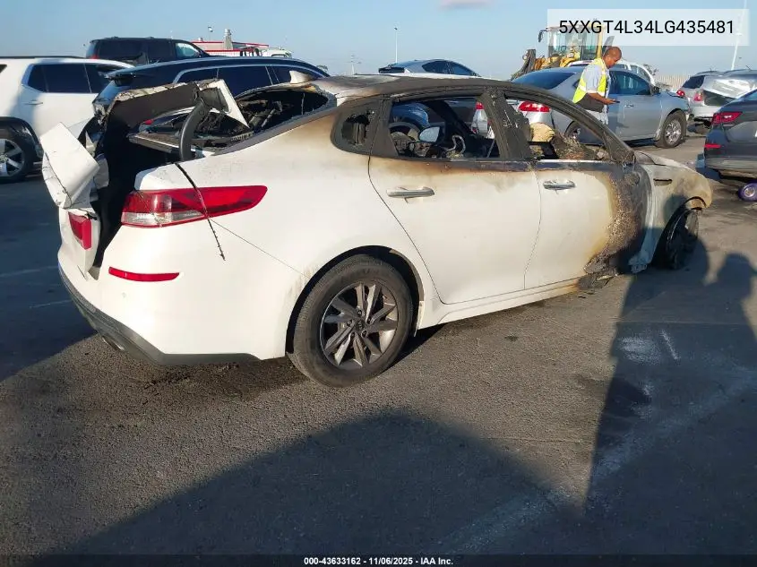 5XXGT4L34LG435481 2020 Kia Optima Lx