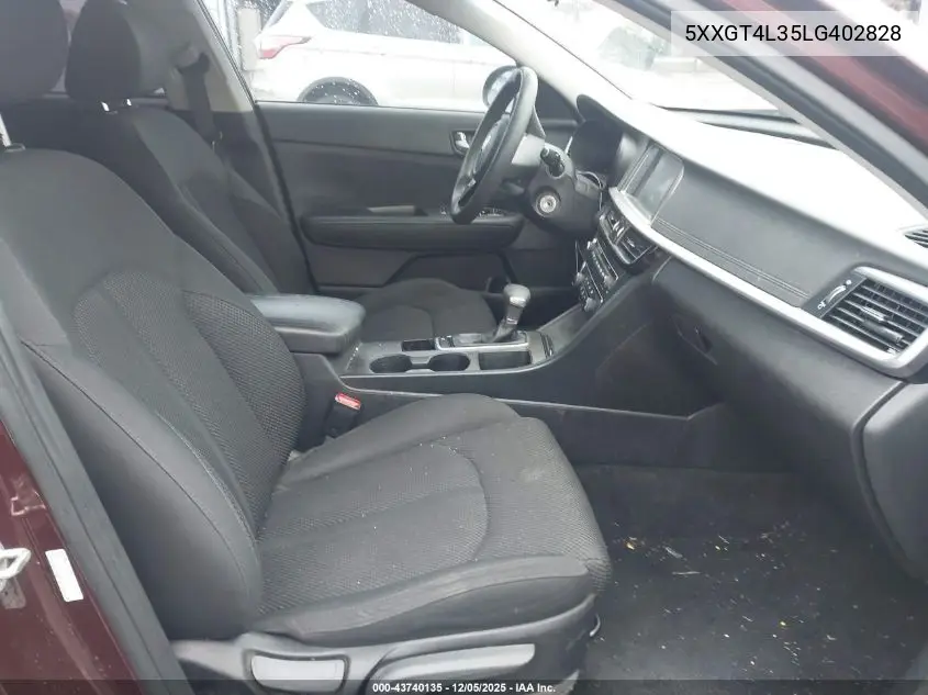 5XXGT4L35LG402828 2020 Kia Optima Lx