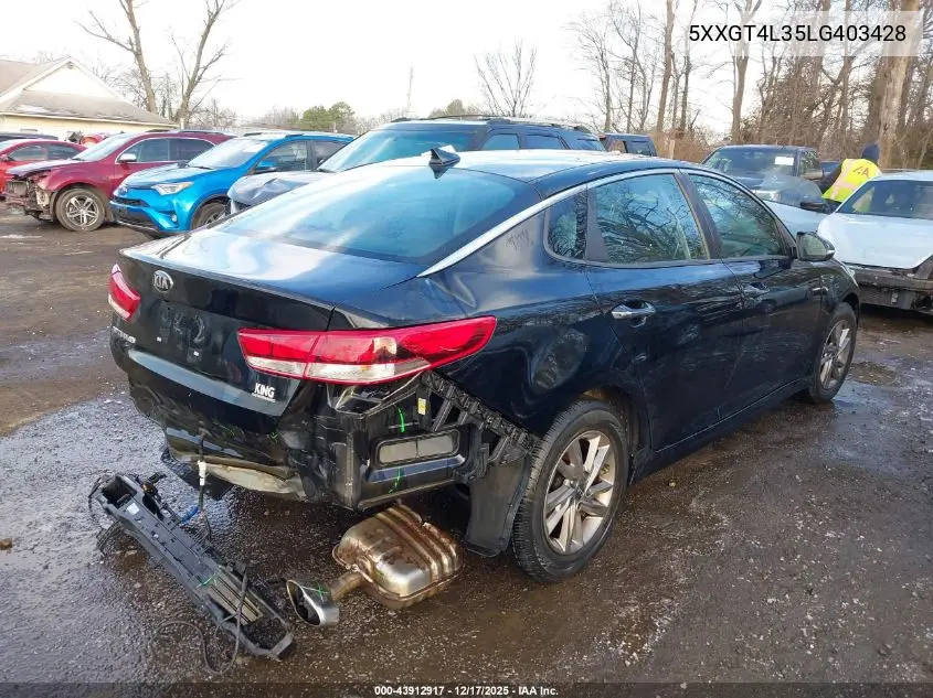 5XXGT4L35LG403428 2020 Kia Optima Lx