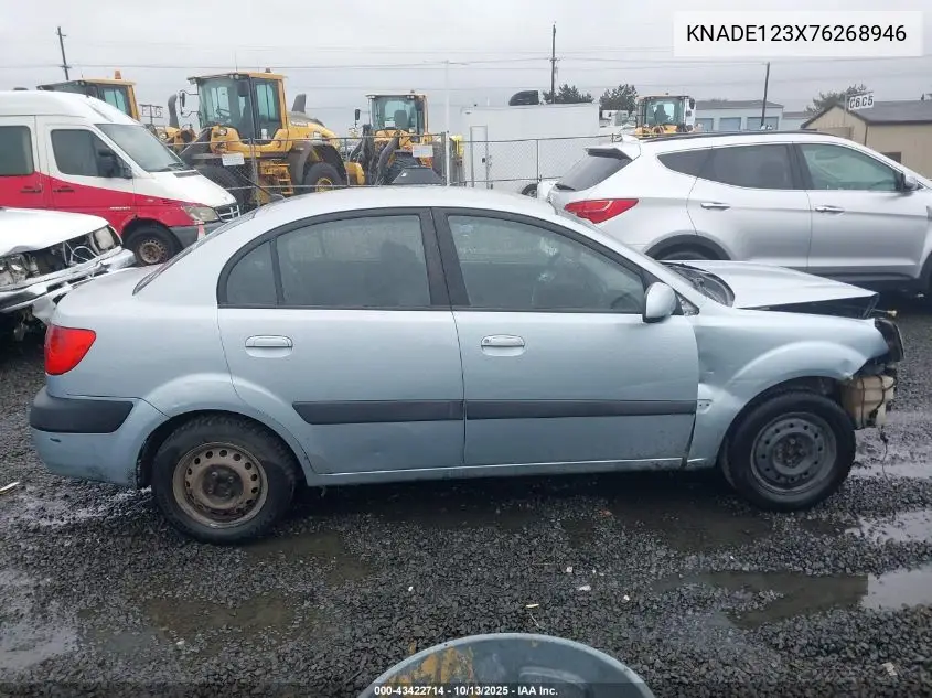 KNADE123X76268946 2007 Kia Rio Lx