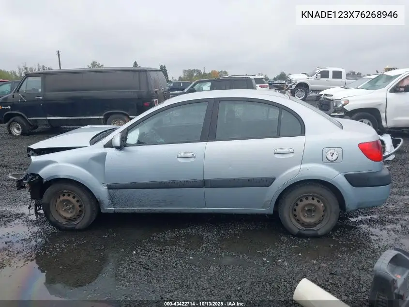KNADE123X76268946 2007 Kia Rio Lx