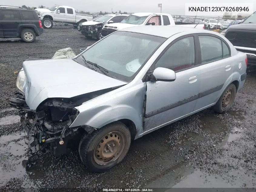 KNADE123X76268946 2007 Kia Rio Lx