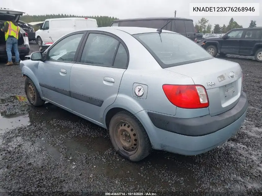 KNADE123X76268946 2007 Kia Rio Lx