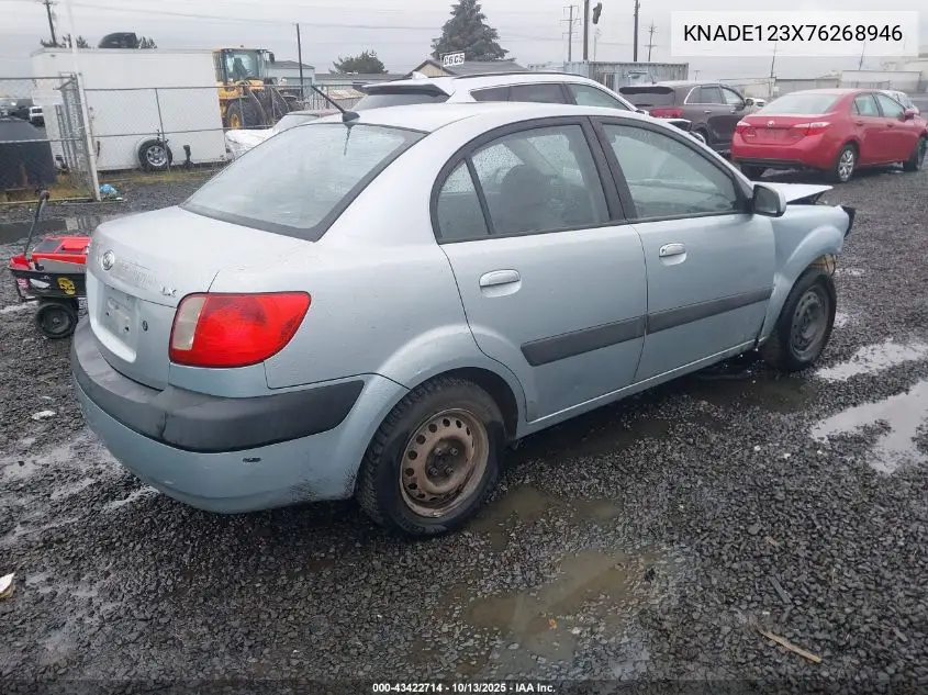 KNADE123X76268946 2007 Kia Rio Lx